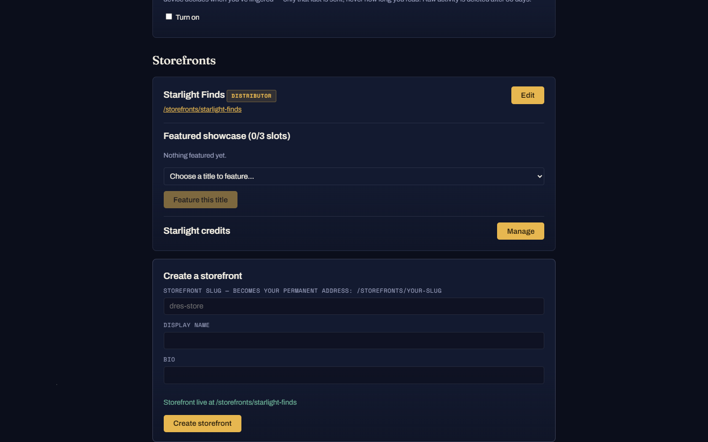 Your storefront is live